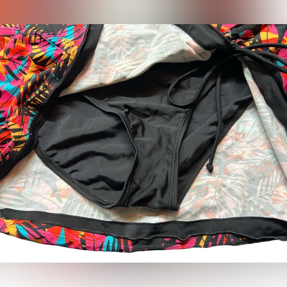 REKITA Womens split bright tropical print swim skirt size medium NWOT - Picture 3 of 6